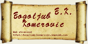 Bogoljub Komerović vizit kartica